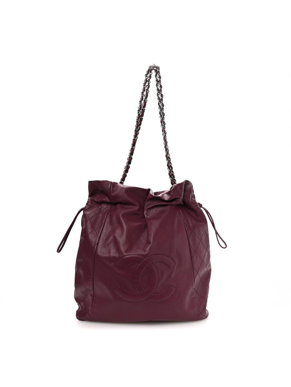 Chanel Caviar 31 Drawstring Tote Purple #348522C14B